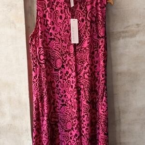 Elegant Paisley Mini Dress in Pink